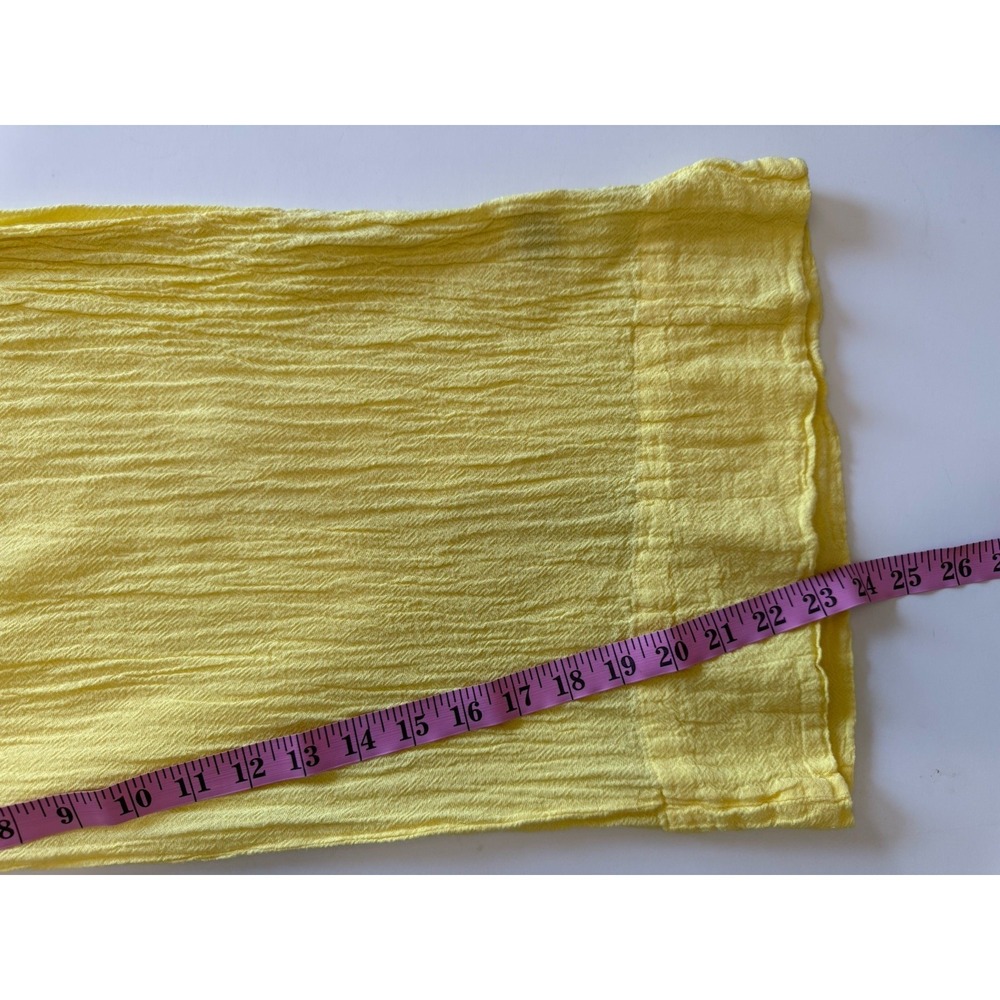 Oh My Gauze Wide Leg Pants Crop Pull On Elastic Sz 2/XL Beach Lagenlook Yellow - Picture 11 of 13